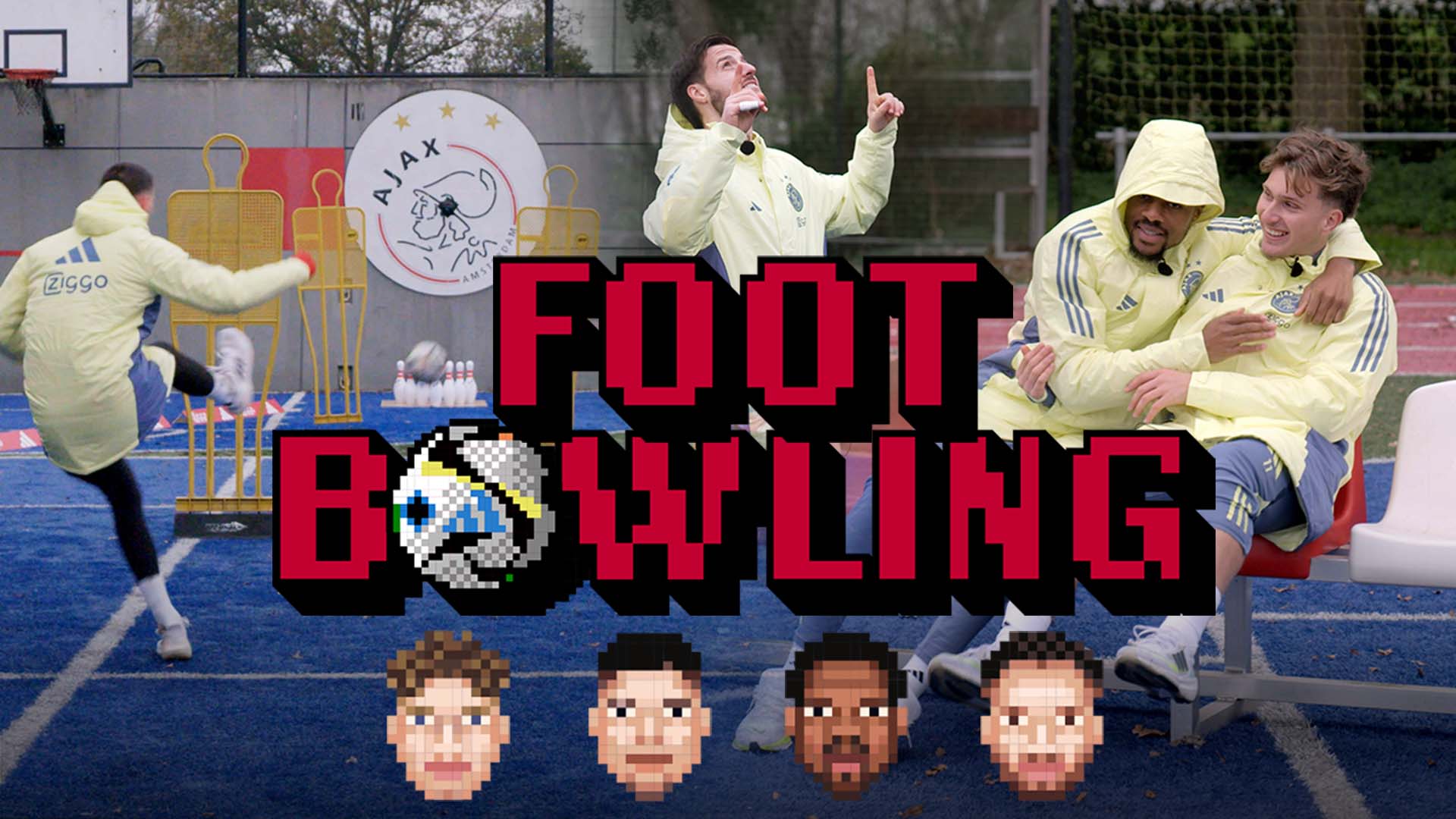 Ajax Footbowling #1 | 'De kegels zijn best zwaar'