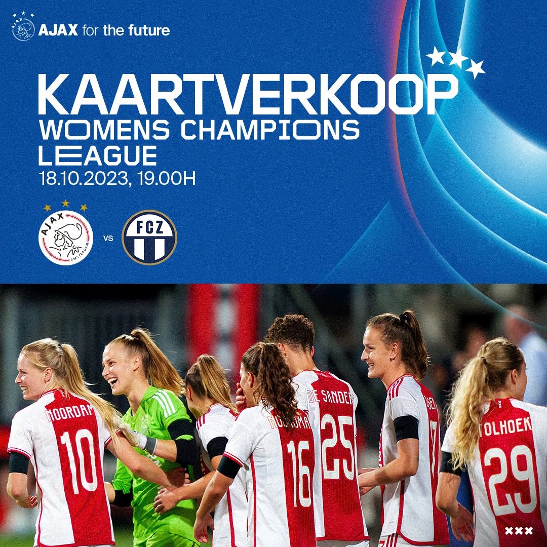 AJAX FC Zurich Kaartverkoop Vrouwen WCL Round2 1080X1080