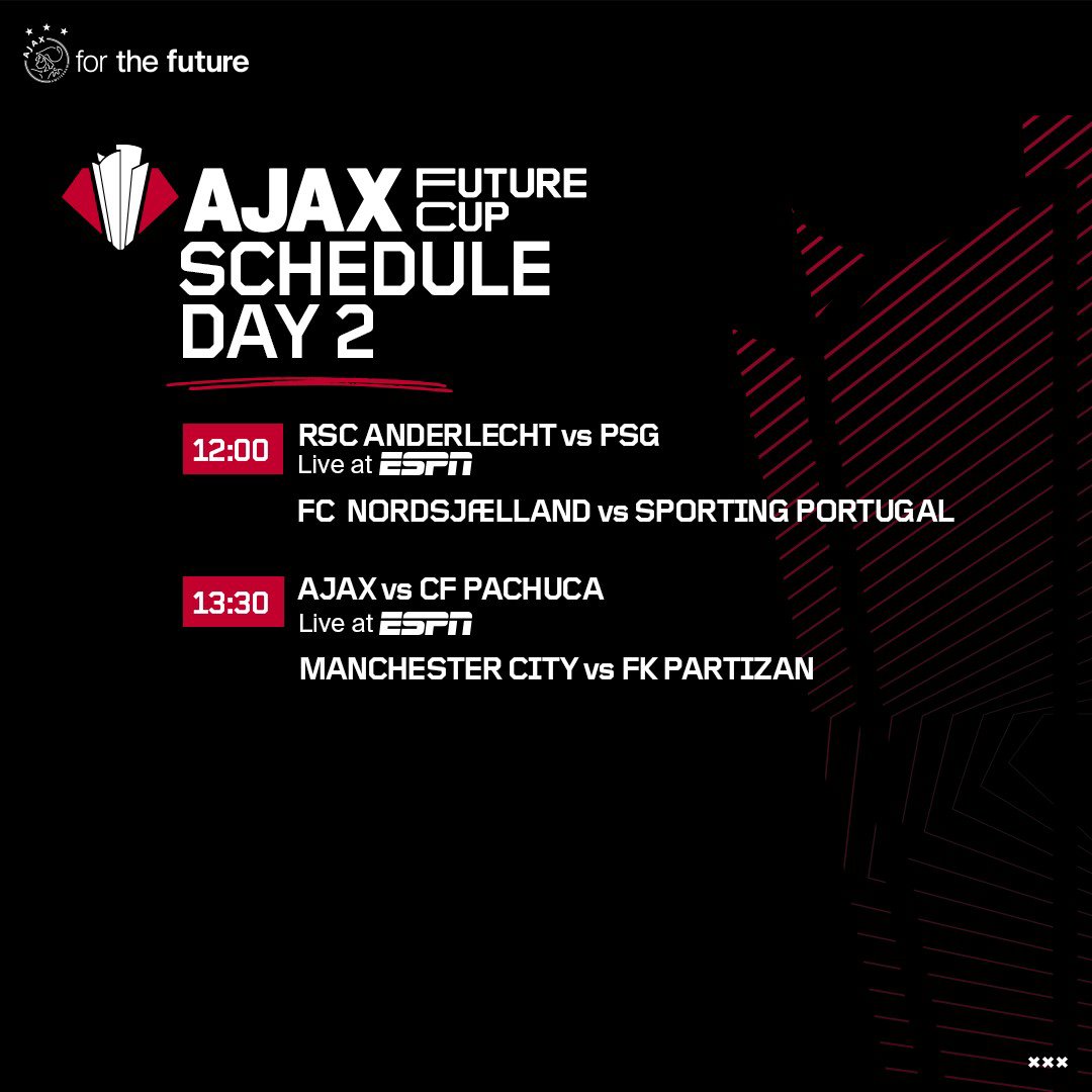 AJAX Events Futurecup Schema Day2 1080X1080